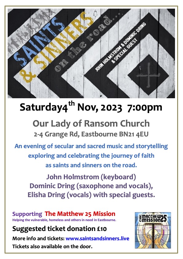 Saints & Sinners More Details on Evening Concert Event For Matthew 25